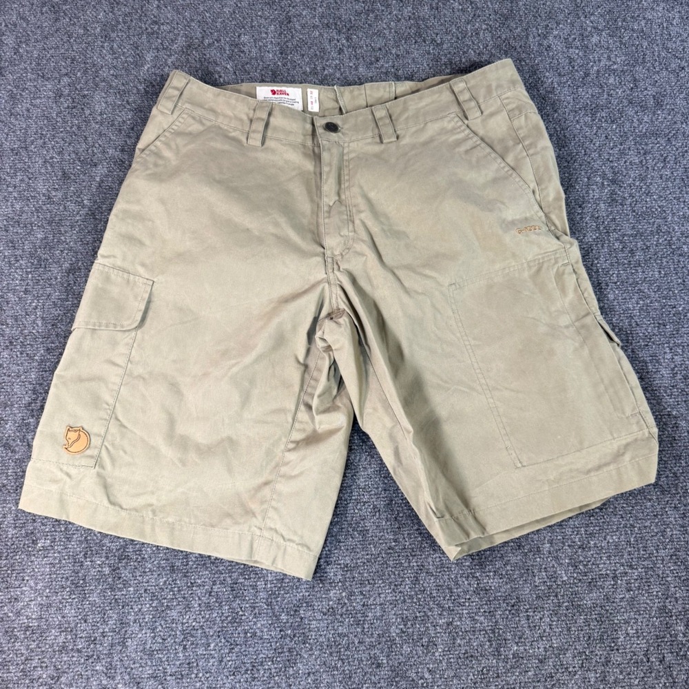 Fjallraven G-1000 Mens Cargo Shorts Size 32 EU 48 Sage Green Hiking Utility